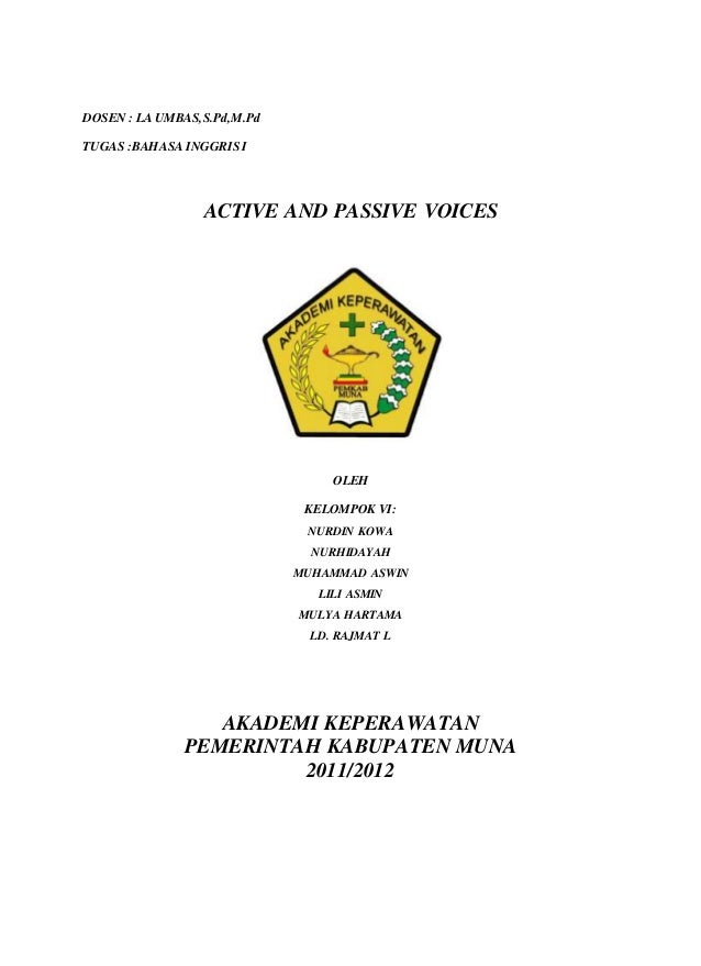 Makalah English Active N Passive Voices