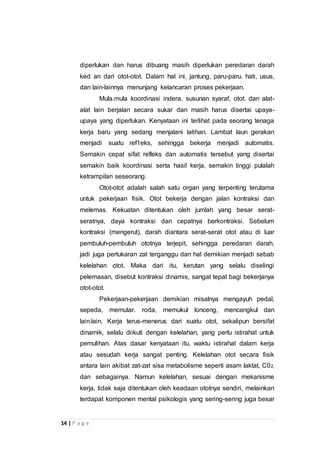 Makalah ergonomi dan faal kerja | DOCX