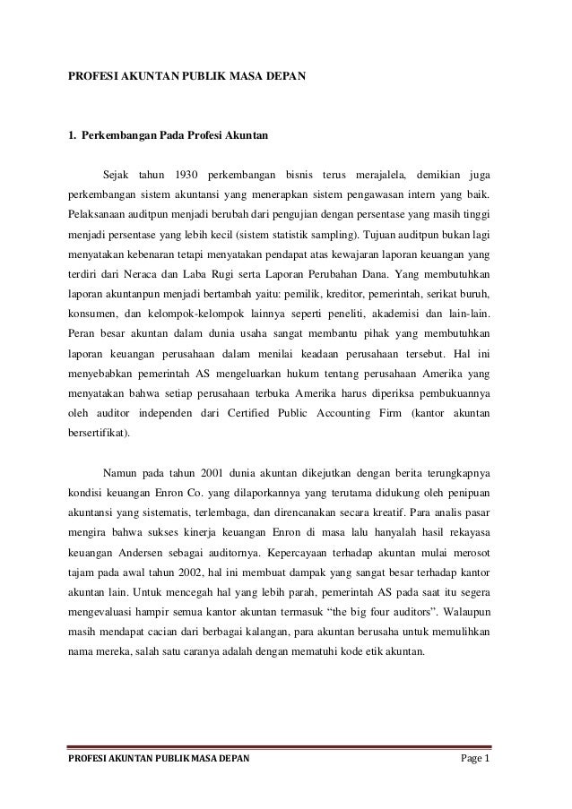 Profesi Akuntan Publik pada Masa depan