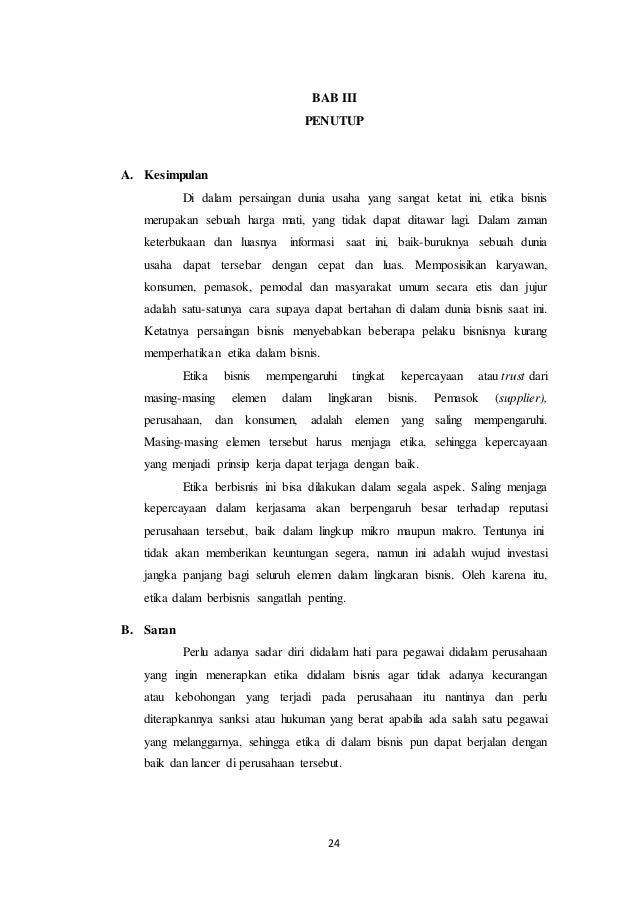 Makalah Etika Bisnis Makalah Etika Bisnis