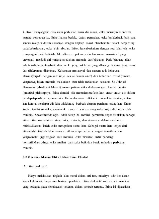 Makalah etika manusia dalam masyarakat