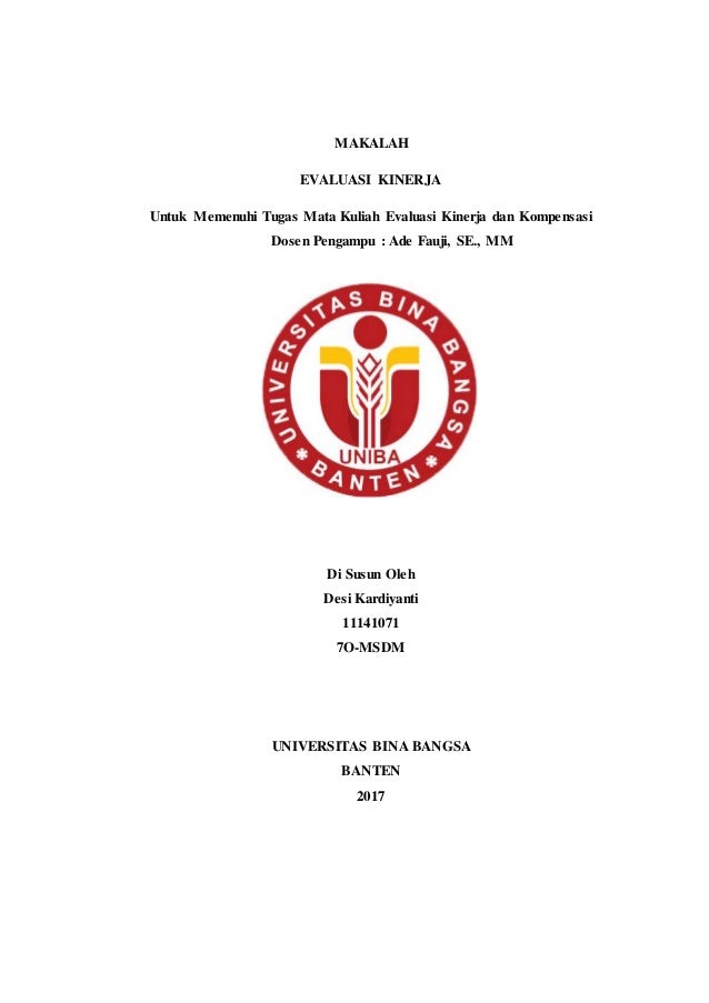 Makalah Evaluasi Kinerja
