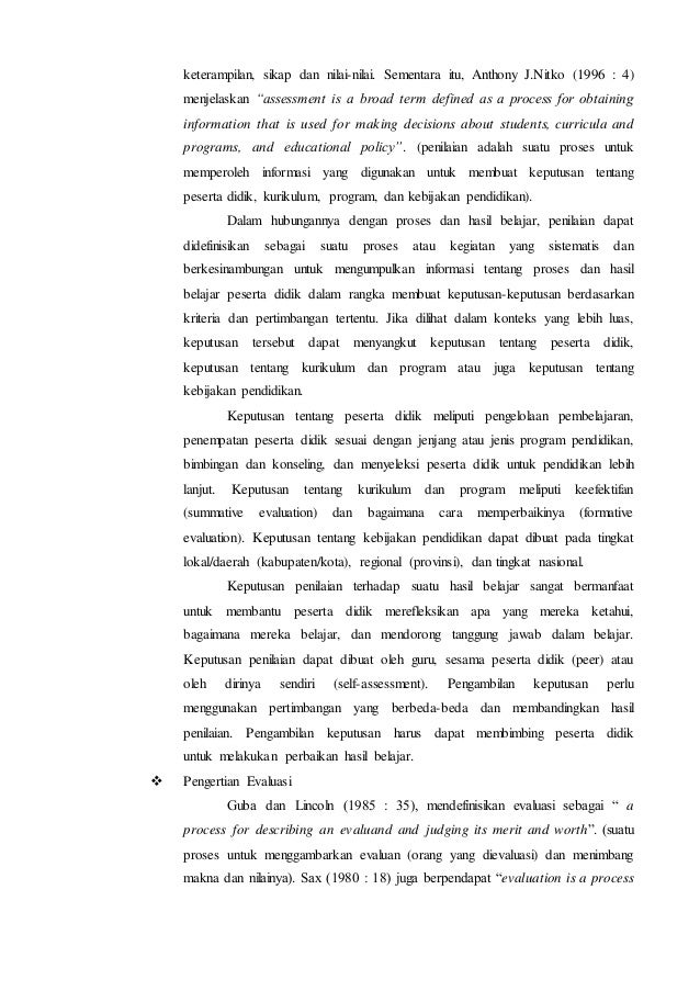 Makalah Evaluasi Pembelajaran Pdf Makalah Evaluasi Pembelajaran Pdf