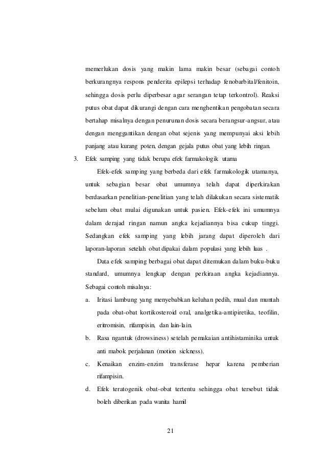 Makalah farmakologi efek samping obat dan cara pengatasannya