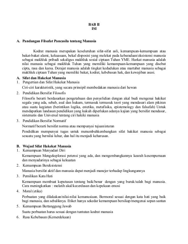Pandangan Filsafat Pancasila Tentang Manusia Masyarakat Pendidikan