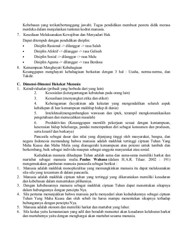 Pandangan Filsafat Pancasila Tentang Manusia Masyarakat Pendidikan