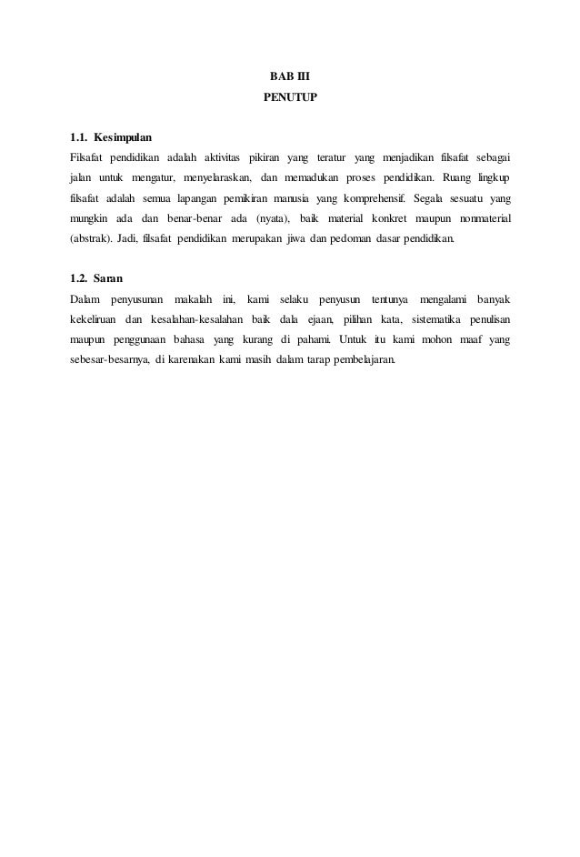 Makalah Filsafat Pendidikan