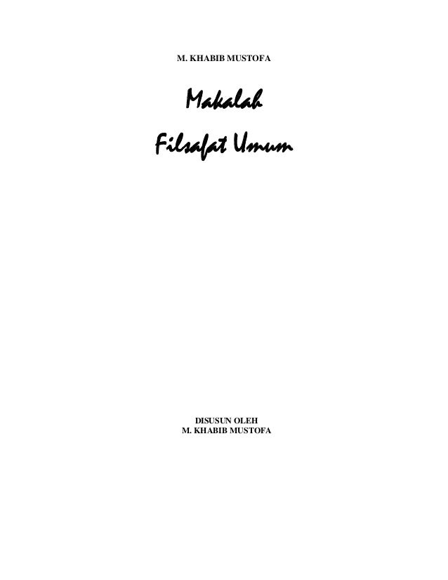 Makalah Filsafat Umum