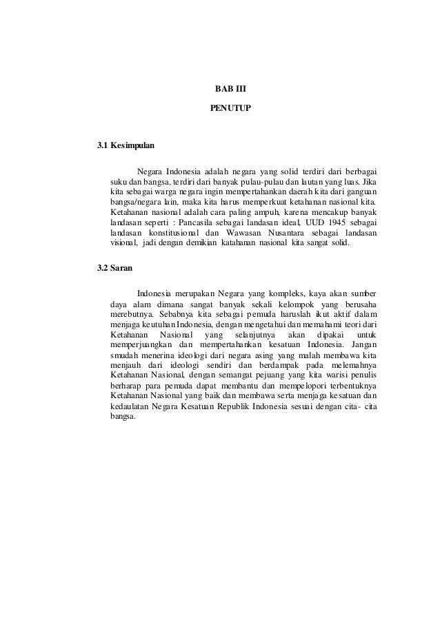 Makalah PKN tentang ketahanan Nasional di Indonesia