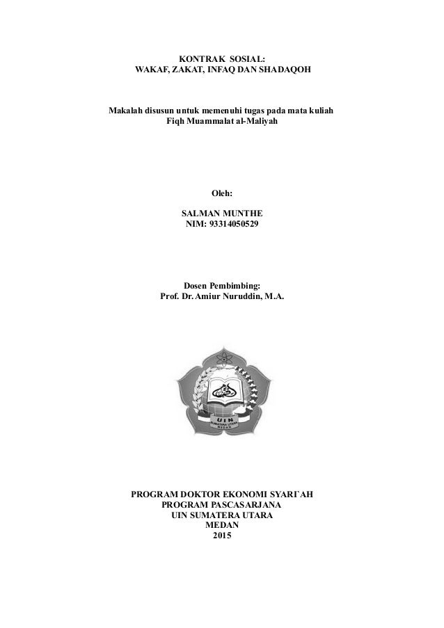 Kontrak Sosial Wakaf Zakat Infaq Dan Shadaqoh