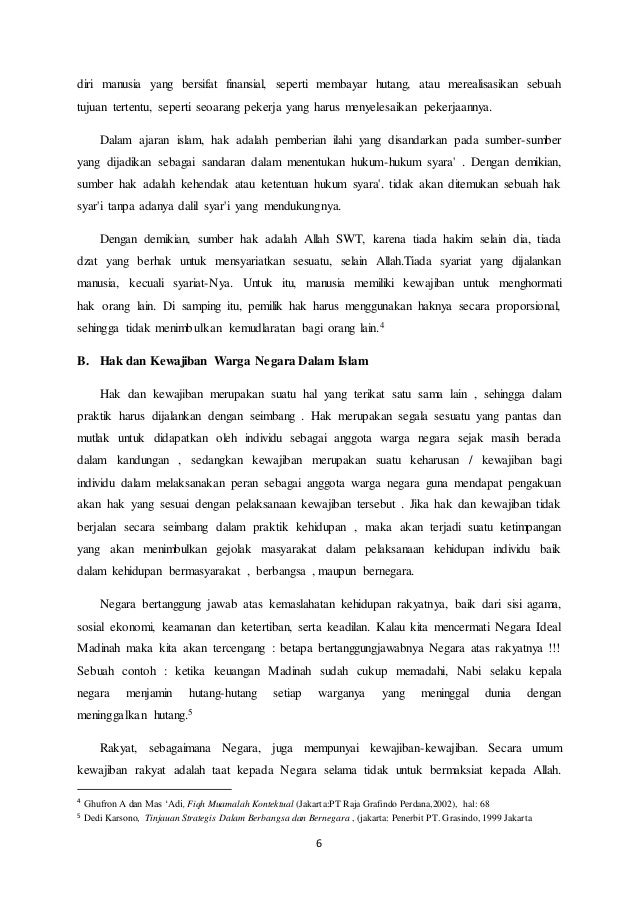 Contoh Latar Belakang Hak Dan Kewajiban Warga Negara 