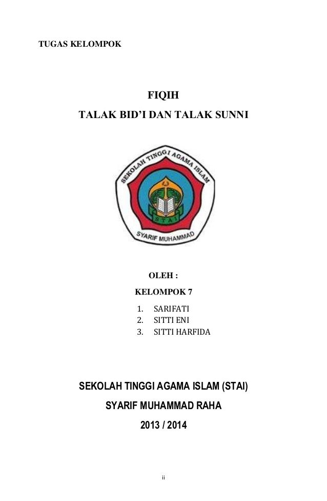 Makalah fiqih talak