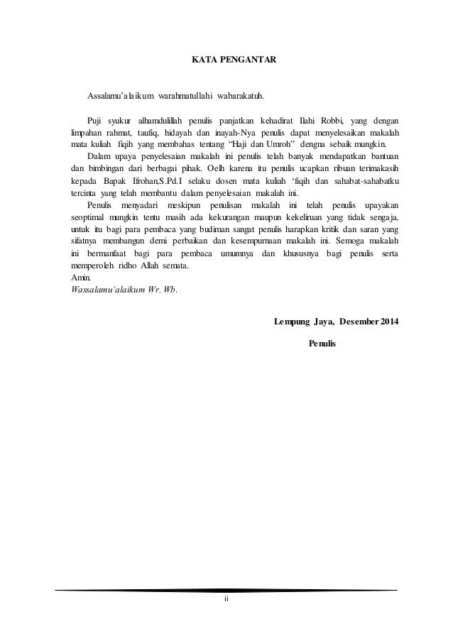 Contoh Makalah Pengertian Haji Dan Umroh