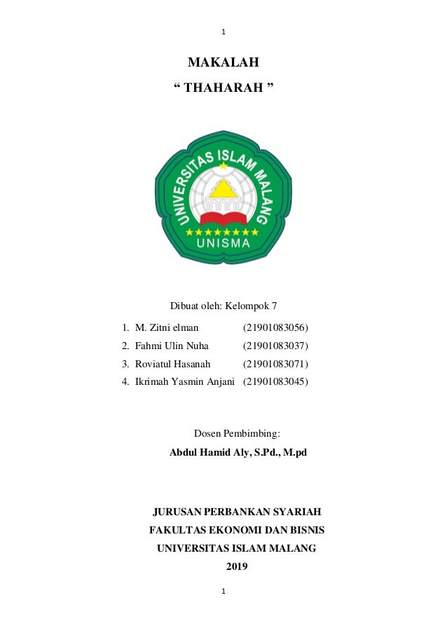 Makalah Fiqih Thaharoh