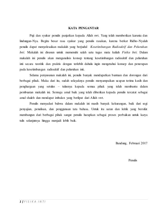 Makalah Fisika Inti Kesetimbangan Radioaktif