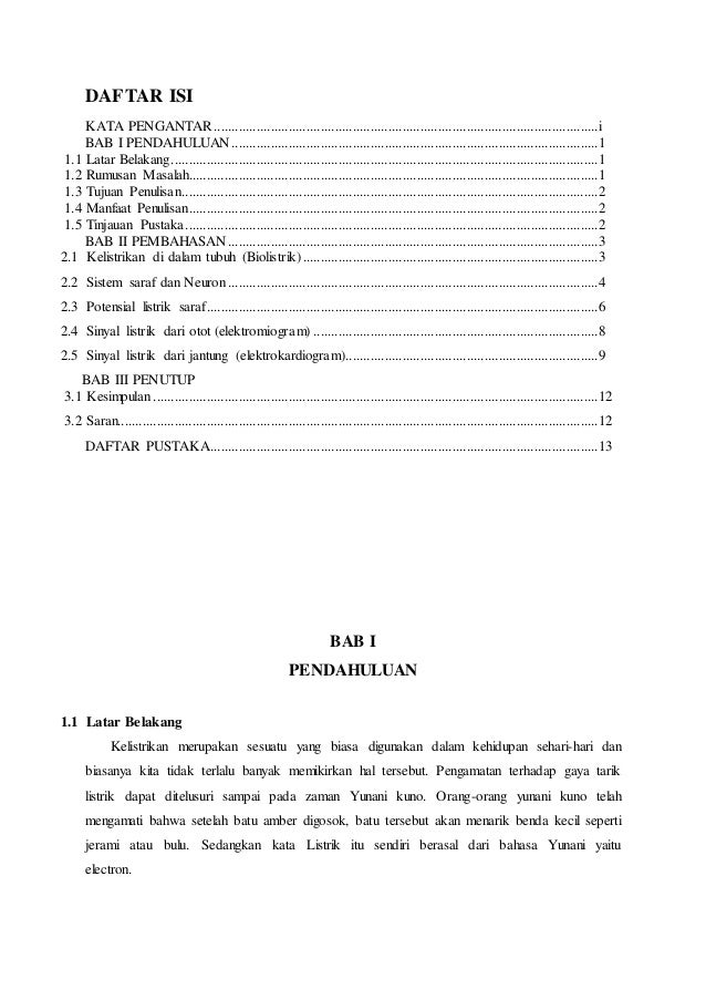 Contoh daftar isi makalah tentang kerajaan Contoh Daftar Isi Makalah Fisika - Contoh Surat