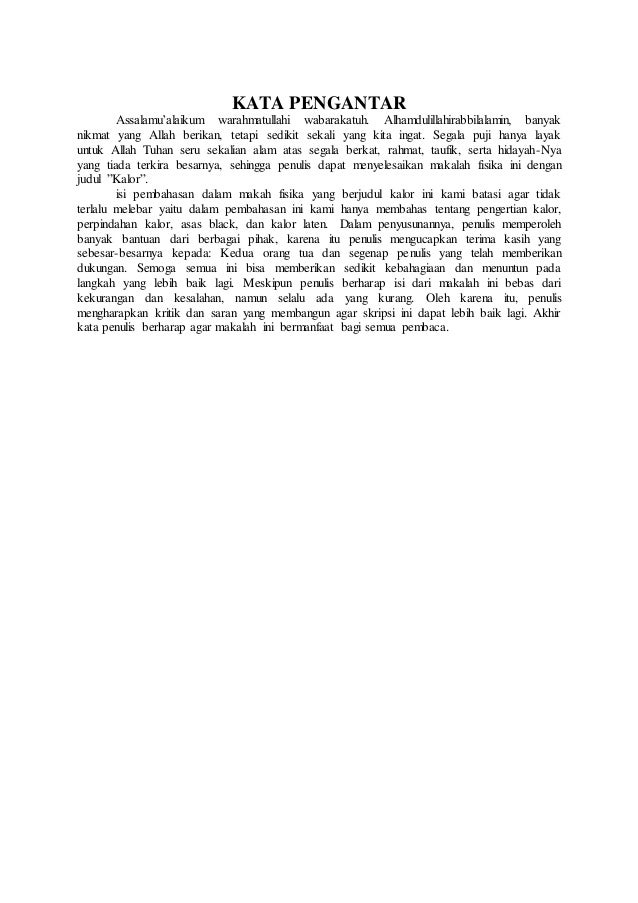 Makalah Fisika Tentang Kalor Dan Asas Black