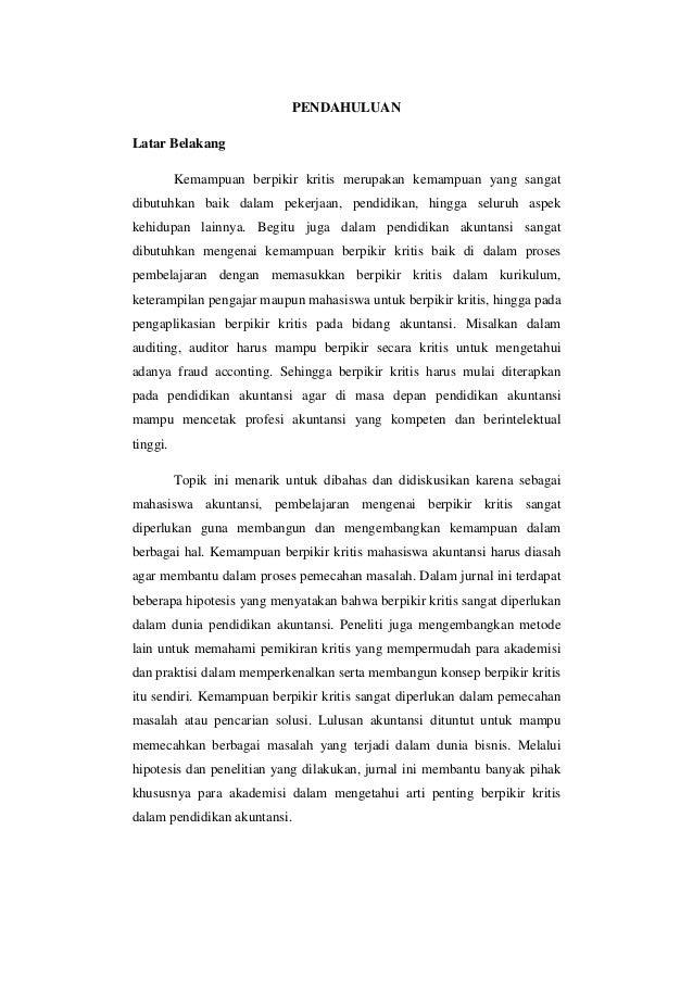 Critical Review Jurnal Ilmiah