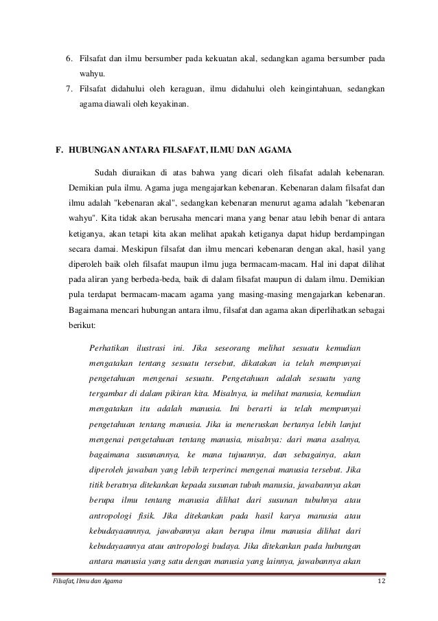 Filsafat Ilmu Dan Agama