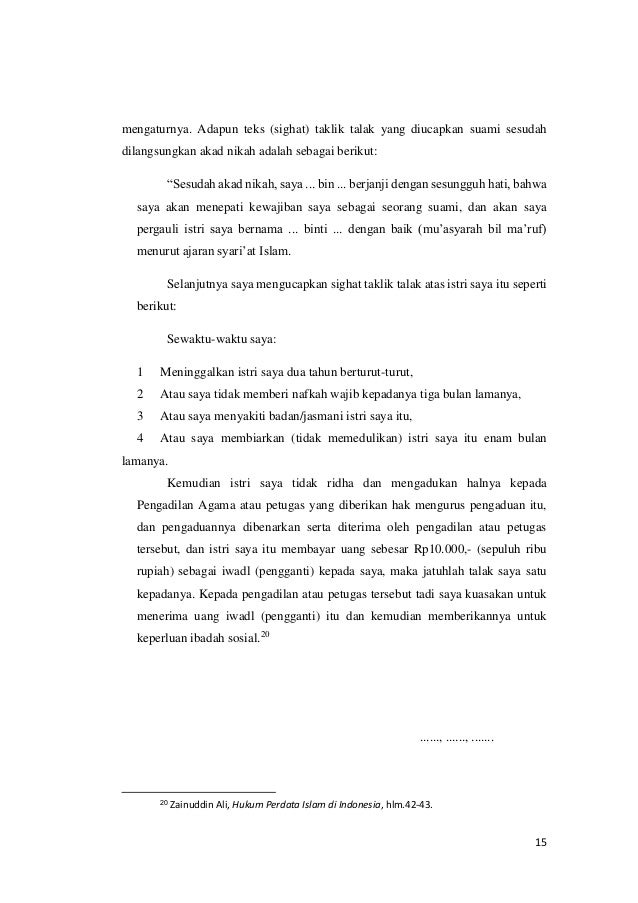 Makalah Hukum Perdata Islam Di Indonesia Tentang Pencatatan Perkawina