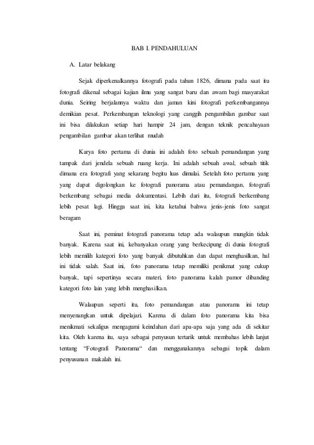 Makalah Fotografi Lanscape