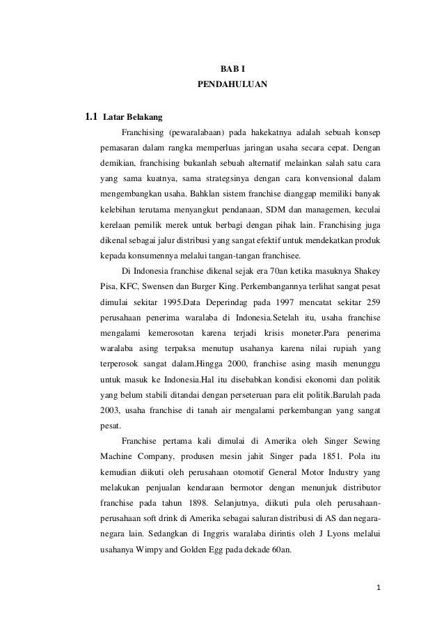 Makalah Franchising Fakhriati