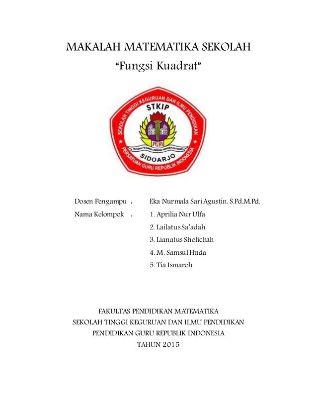 Makalah Fungsi Kuadrat