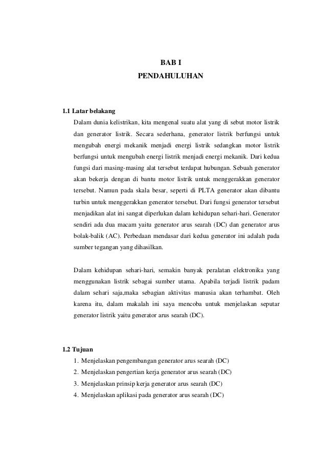  Makalah  generator dc