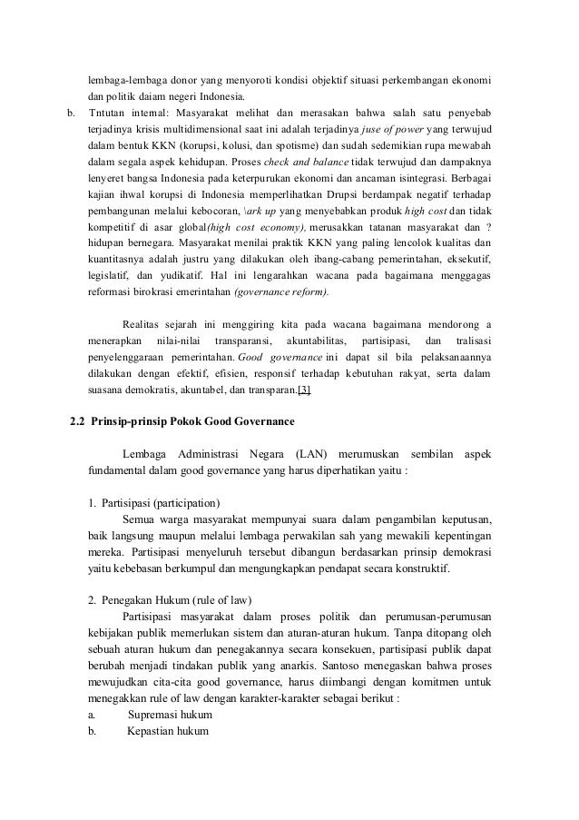 Makalah Good Governance