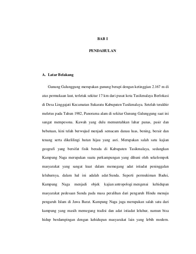 Makalah Gunung Galunggung dan Kampung Naga
