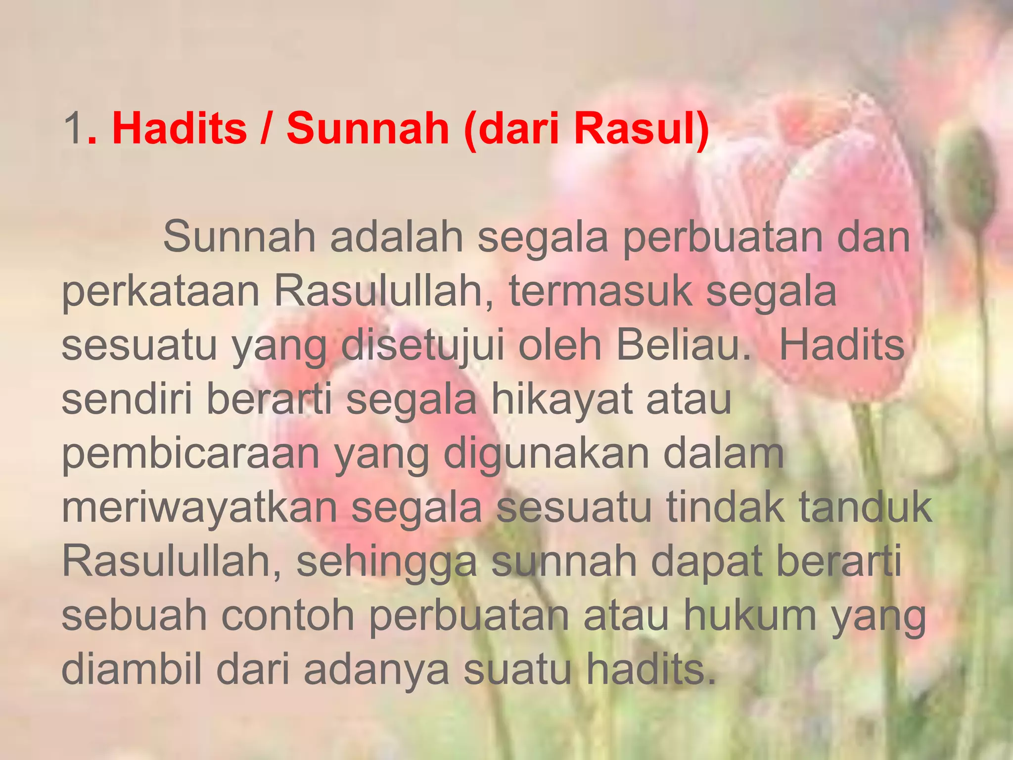 ISTILAH - ISTILAH DALAM ILMU HADITS | PPTX