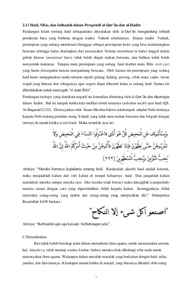 Makalah haid dalam pandangan islam Makalah haid dalam pandangan islam