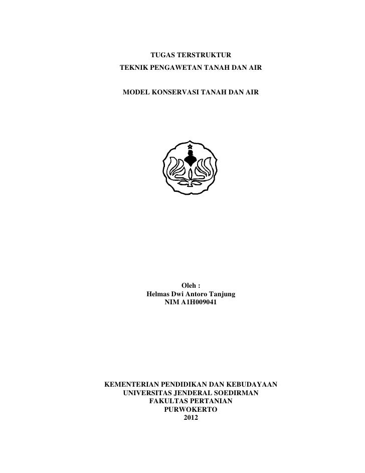 Model Konservasi Tanah Dan Air Oleh Helmas