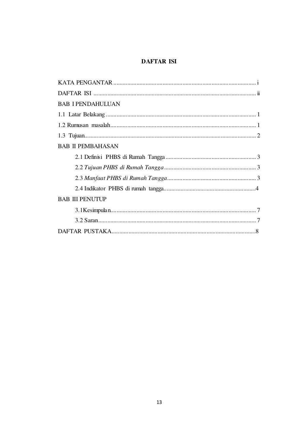Makalah hidup sehat dan bersih siti andriani