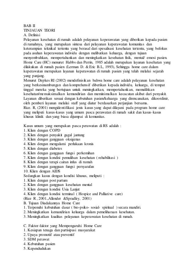 Makalah Home Care Keperawatan Pdf