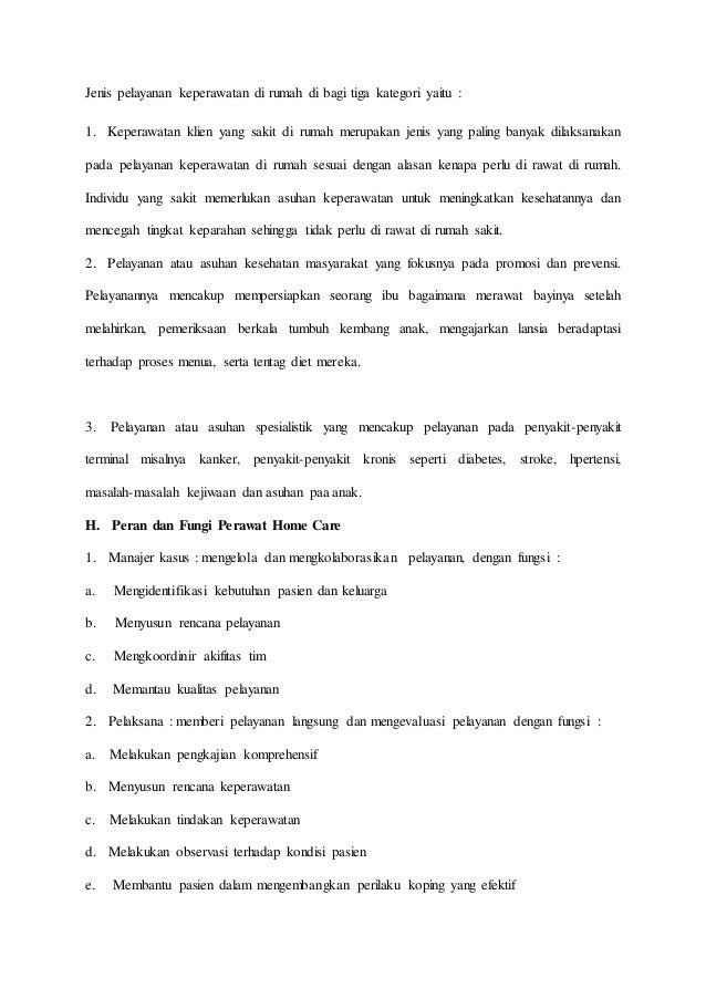 Makalah Home Care Keperawatan Pdf