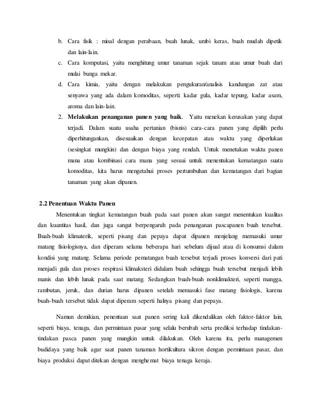 Makalah Panen Dan Pascapanen