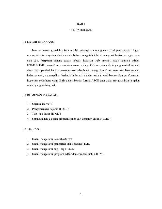 Makalah internet dan html