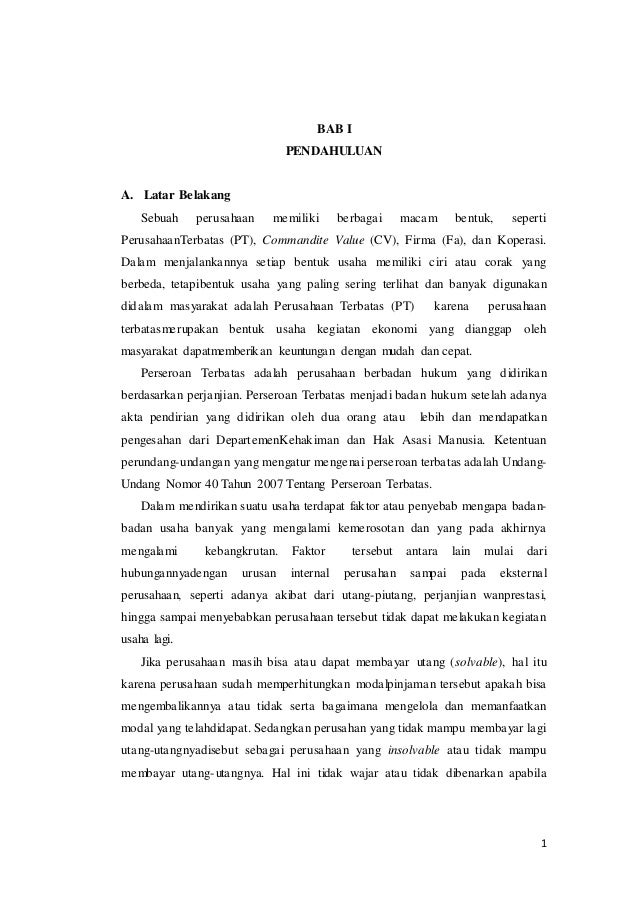 Makalah Hukum Dagang Tentang Kepailitan