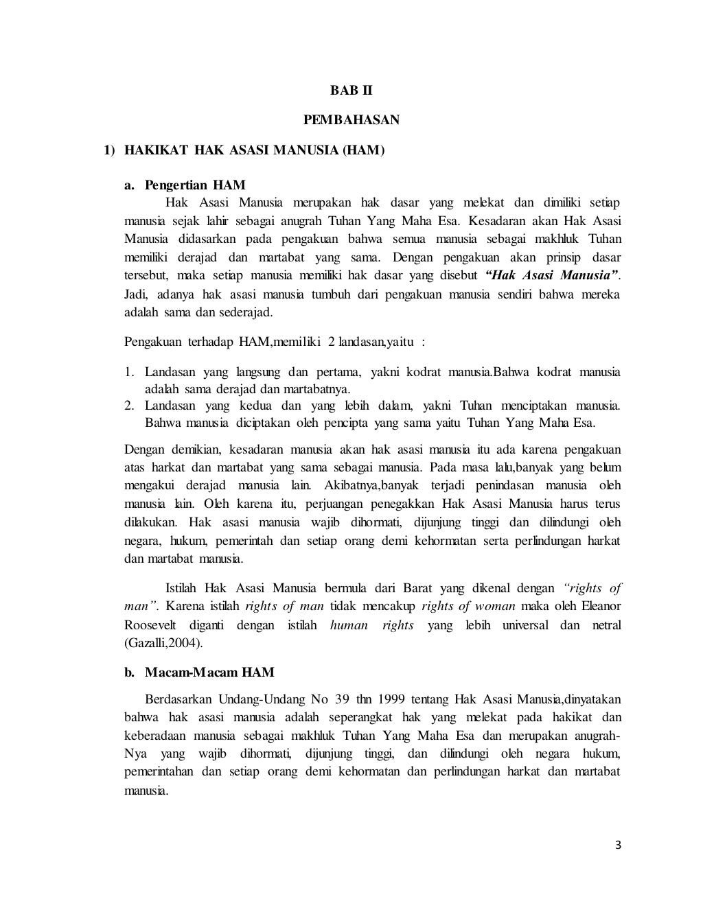 Makalah Hukum dan HAM (Sejarah Perkembangan HAM)