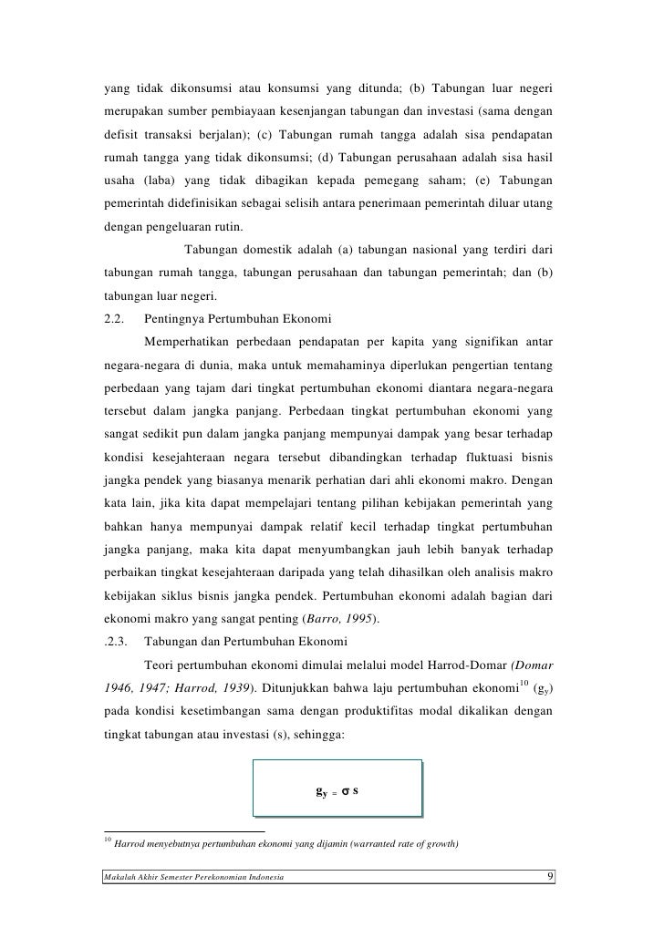 Hutang Luar Negeri Pemerintah Indonesia Dampaknya Terhadap Tabungan