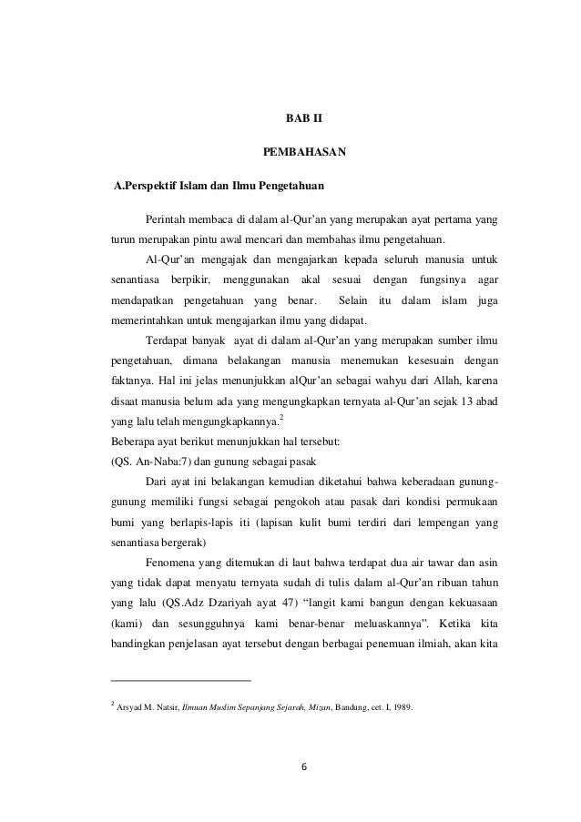 Pandangan Islam Terhadap Ilmu Pengetahuan Nasi