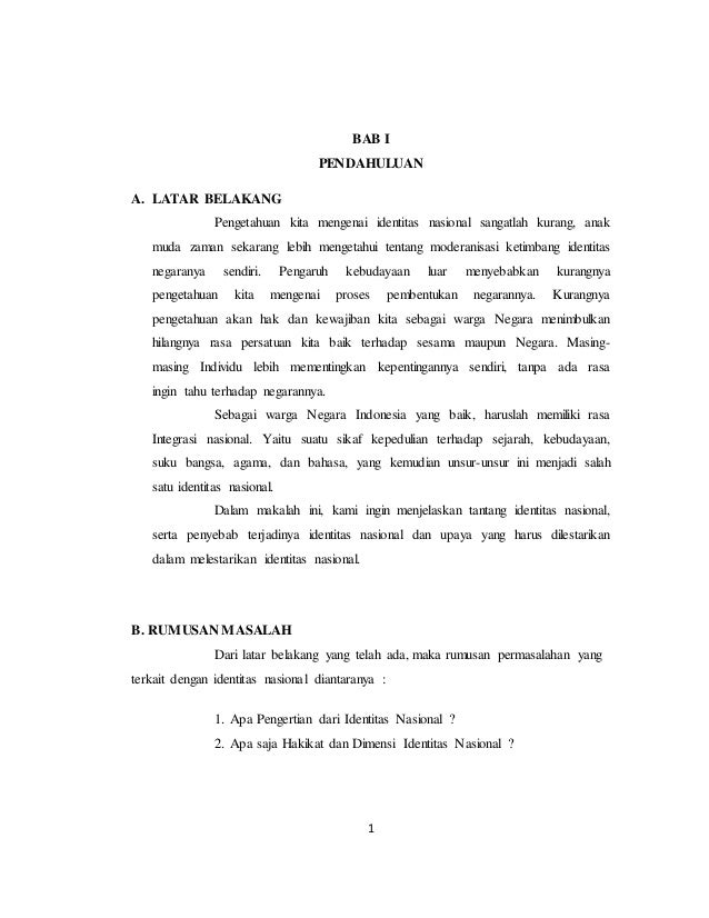 Makalah Identitas Nasional