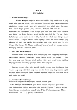 Makalah ikatan hidrogen kimia | PDF