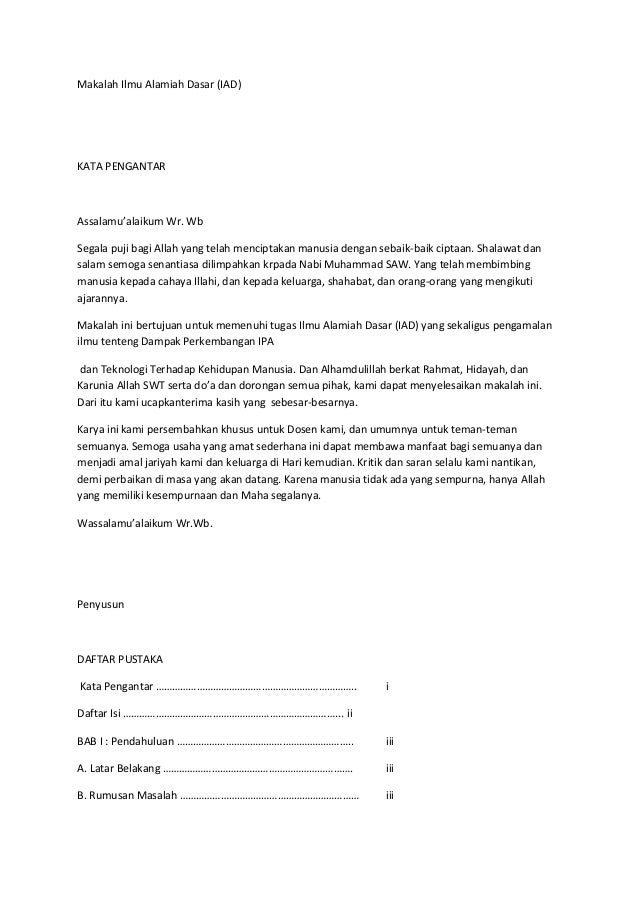 Makalah Ilmu Alamiah Dasar