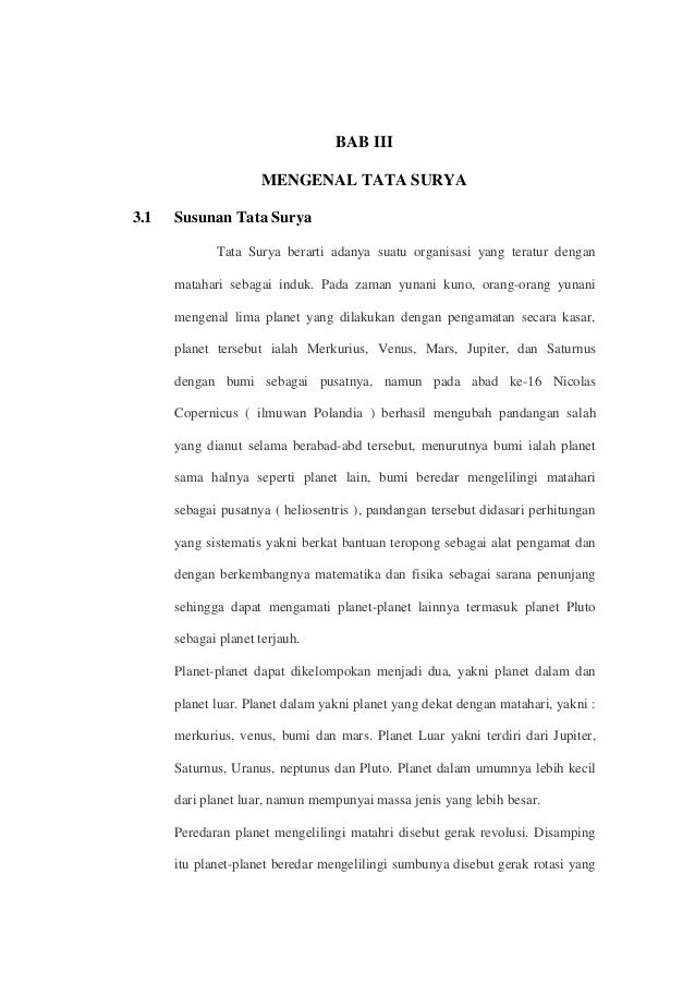 Makalah Ilmu Kealaman Dasar &quot;ALAM SEMESTA DAN TATA SURYA