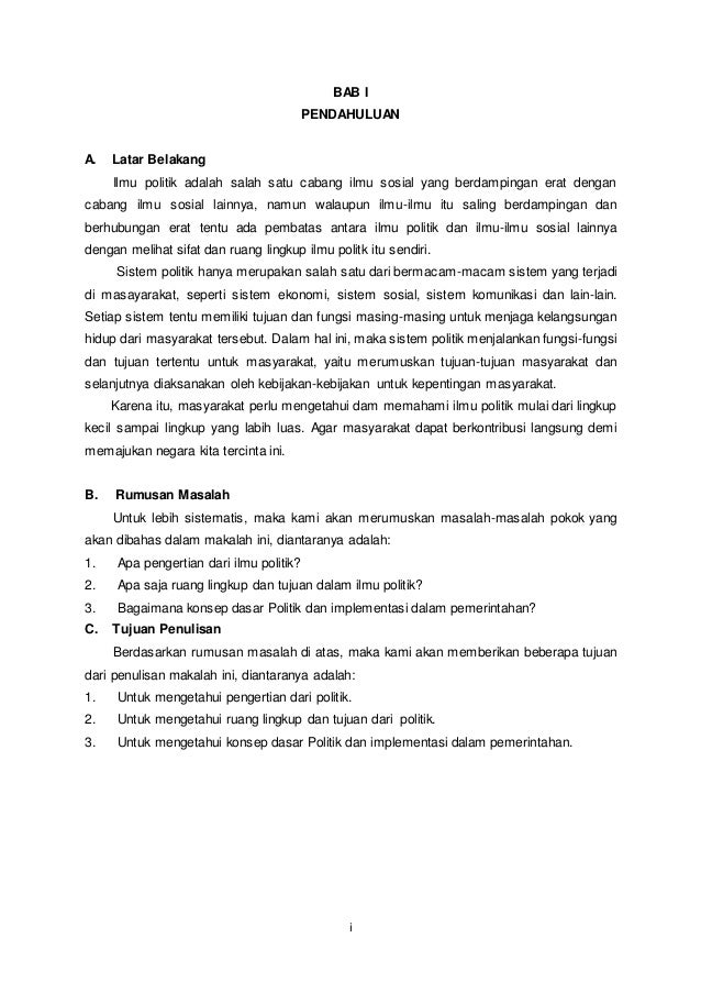 Rumusan Masalah Dalam Makalah