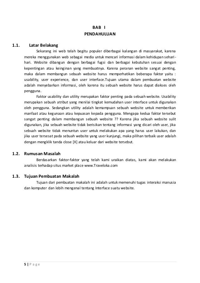 Analisa Website Traveloka Makalah Imk