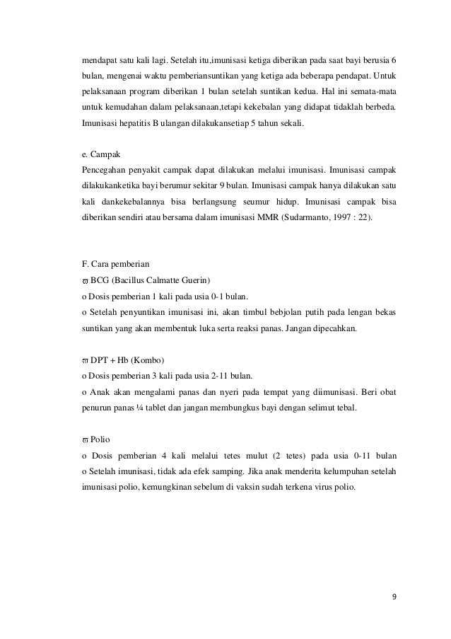 Makalah Imunisasi Pramudito Hutomo 6135101764
