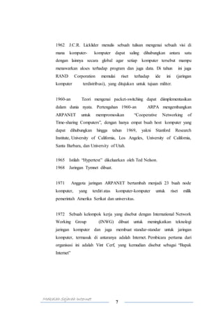 Makalah Sejarah Perkembangan Internet